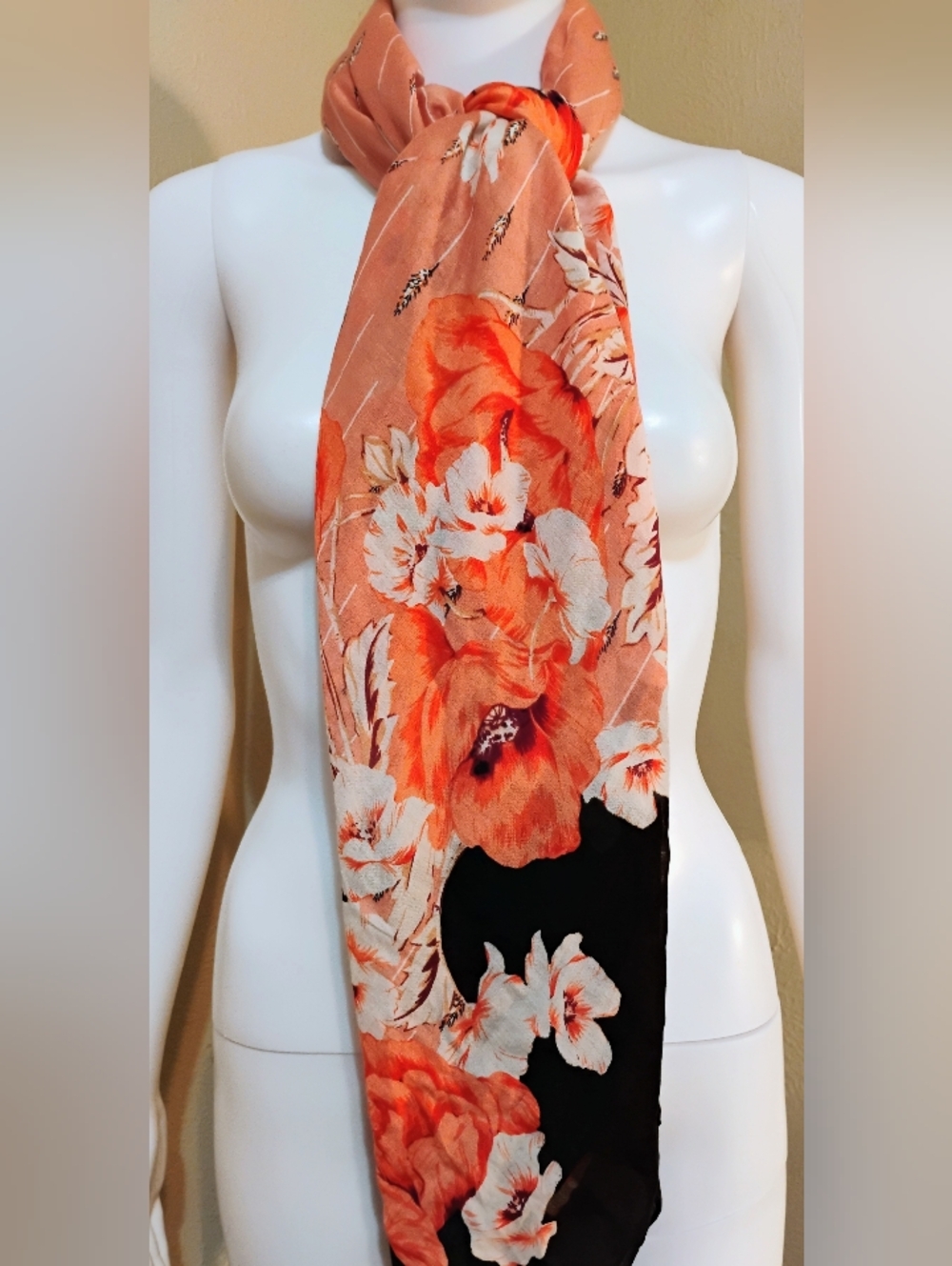 Ann Taylor Square Floral Print Scarf